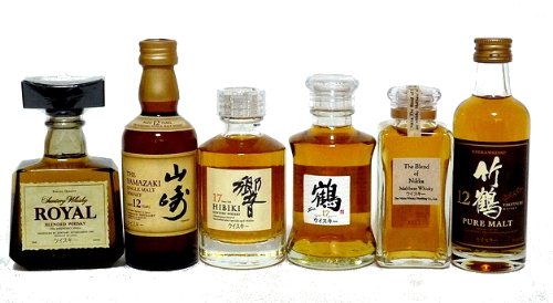 国産ウイスキー（サントリー、ニッカ）ミニチュアボトルBESTセレクション 50ml 6本セット