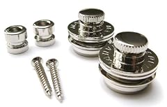 Guitar Strap Locks: Chrome Ultra-safe Strap Lock system for Guitar and Bass