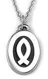 Sterling Silver Epoxy Fish Pendant by Bob Siemon, 18