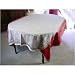 French Christmas Jacquard Weave Cottage Pines Alpine Snowflake 100 by 65 Tablecloth