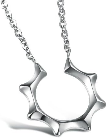 Old Rubin Fashion South Korea "Monarch's Sun" Stainless Steel Couple Pendant Necklace - Male Version