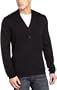 Ben Sherman Men's Debden Long Sleeve Shawl Collar Shirt,Black,Large