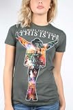 Michael Jackson - This Is It Grey Babydoll Girls S/S T-Shirt In Graphite