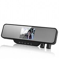 Rearview Mirror DVR with Dual Swivel car Camera video recorder with 3.5'' LCD screen DVR35C2