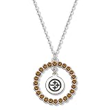 NFL Pittsburgh Steelers Necklace Orange Crystal Wreath