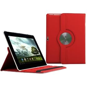 Navitech Red Bycast Leather Case for the Asus Transformer Prime Tf201