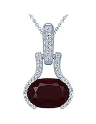 Platinum Cushion Cut Ruby And Round Diamond Pendant