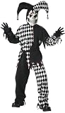 Kids Scary Halloween Costume Boys Evil Jester Outfit Boys Boys XL (12-14)