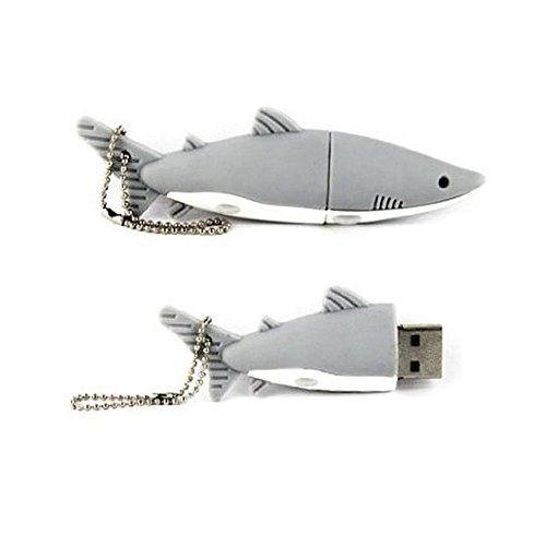 niceeshop(TM) Novelty 8GB Shark USB 2.0 Flash Memory Stick Pen Drive U Disk,White