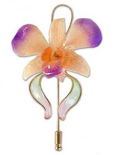 Handmade Natural Orchid Gold-plated 4 L