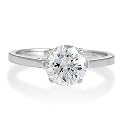 Sterling Silver Ring 1.3ct Round Cubic Zirconia CZ Solitaire Promise Ring