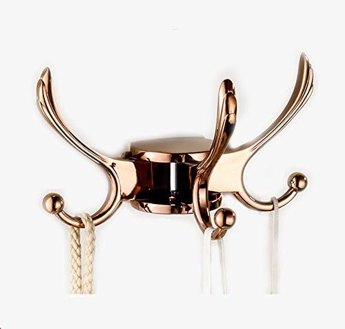 ORAN Wall Mounted Swivel Hook Heavy Duty Folding Coat Hook Three Towel/Clothes Hanger for Bathroom Kitchen Garage MFOR-003 (ROSE GOLD)