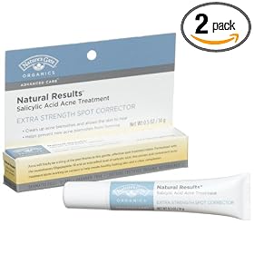 Nature's Gate Natural Results Salicylic Acid Acne Treatment, Extra Strength Spot Corrector, 0.5-Ounce Tubes (Pack of 2)
