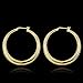 OXA Fashion Star Street Snap Popular Accessories Color Retention Gold plated 35mm DiameterEarrings (Rose Gold,Yellow Gold)