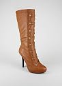 Stud Trim Leatherette Boot