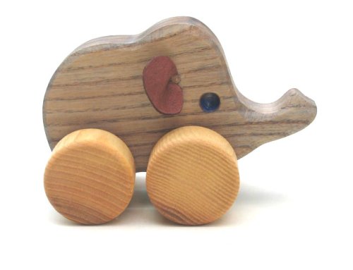 Childrens Toyshop  Toys : Push Elephant  - Wooden Toy