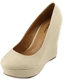 Top Moda Womens River-76 Soft PU Leather Wedges