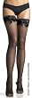 Lycra Fishnet Thigh High With Lace Top And Satin Bow