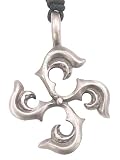  : St. Andrew's Christian Cross Pewter Pendant Necklace