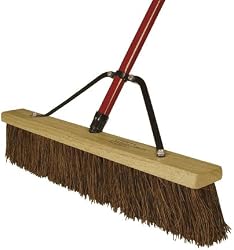 Harper Brush Works 24-Inch Rough Brissle Heavy Debris Outdoor Push Broom With Handle Brace 587124A-1