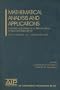 Mathematical Analysis and Applications: International Conference on Mathematical Analysis and Applications (AIP Conference Proceedings / Mathematical and Statistical Phsyics)