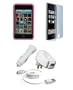 Apple iPod Touch 3G Accessories. Premium Accessory Kit for iPod Touch 3rd Generation: Pink Silicone Skin Case Cover Protection + USB Car Auto DC Charger + USB Travel Home AC Charger + USB Retractable Cable + Full body Screen Protector