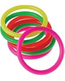 US Toy Neon Mini Carnival Game Rings Toys (12 Pack), Assorted Colors