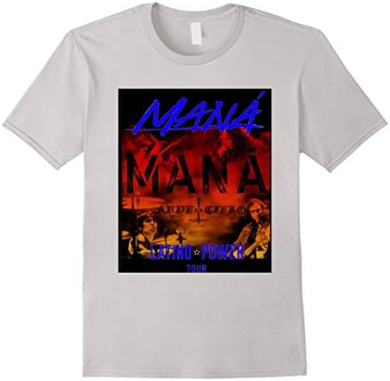 Men's MANA Latino Power TOUR 2016 T-shirt Large Silver