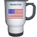 US Flag - Mukilteo, Washington (WA) White Stainless Steel Mug