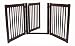Walk Through 3 Panel Free Standing Pet Gate - Mahogany