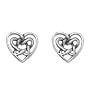Sterling Silver Celtic Heart Earrings