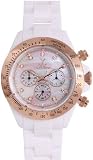 Toy Watch Plasteramic White Rose Gold Chronograph Unisex watch #PCLC01WHPG