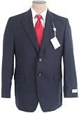 Review Ralph Lauren  / Ralph Lauren Mens Single Breasted 2 Button Solid Navy Blue Wool Suit - Size 52L