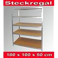 Steckregal Schwerlastregal Lagerregal 180x100x50 cm 5 B�den Traglast 175 kg pro Boden