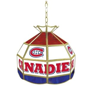 Trademark NHL Montreal Canadians stained glass Tiffany lamp - 16-inch