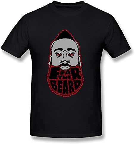 ManrvMtop Men's Fear The Beard James Harden Houston Rockets 13 Basketball T-shirt M