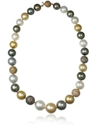 Diamond and South Sea Pearl 18k Rose Gold Necklace