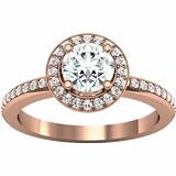 14K Rose Gold Diamond Engagement Ring - 0.80 Ct.