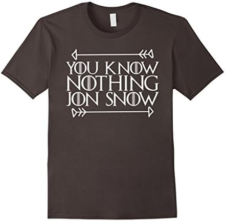 Men's You Know Nothing Jon Snow Shirt Medium Asphalt