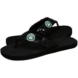 NBA Boston Celtics Ladies Black Sequin Strap Flip Flops (9/10)