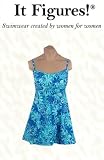 It Figures! Slender Thighs Collection Misty Floral Drawstring Swimdress Swimsuit RETAIL VALUE $119