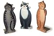 HSL - Set de 3 topes de puerta, dise�o de gatos