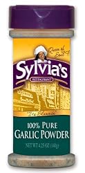 Sylvia's Pure Garlic Powder, 4.25-Ounce Units (Pack of 12)