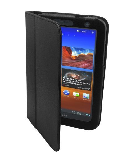 Poetic Black Leather Case Cover With Stand For Samsung GALAXY Tab 7.0 Plus / Samsung Galaxy Tab 2 7.0