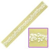 ネイルシール＜ライン＞ぷっくりローズ/ホワイト(32cm)