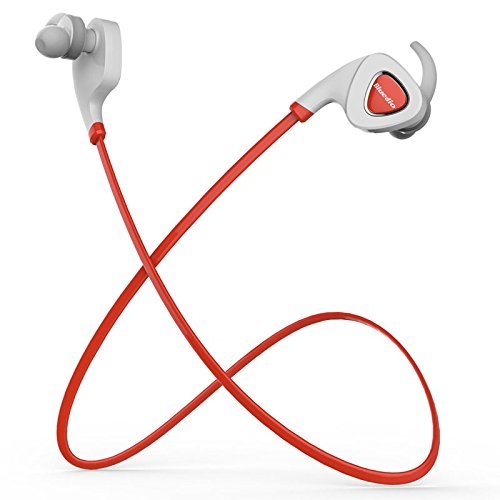 Bluedio Q5 Wireless Bluetooth Headsets V4.1 Stereo Earphone In Ear Earbud Sports Sweatproof Headset Support APP Noisy Reduction (Red)