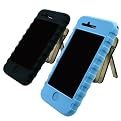 Kroo Fit Silicone Skin Case for Apple iPhone 3G - Bundled in 2s - Black & Blue