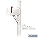 Salsbury Industries 4825WHT In-Ground Mounted Post Modern Decorative Mailbox, White