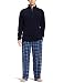 Intimo Men's Sleepwear Micro Fleece Two Piece Pajamas Set, Navy, Small