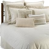 NATURAL IVORY / TAUPE COMFORTER SET 50% COTTON / 50% LINEN